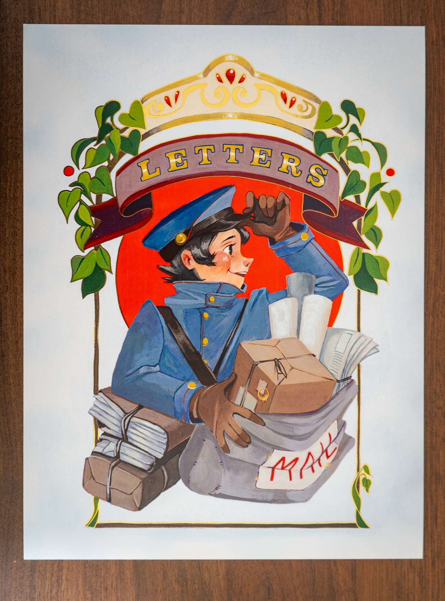 9x12 Gold Foil Letters Print