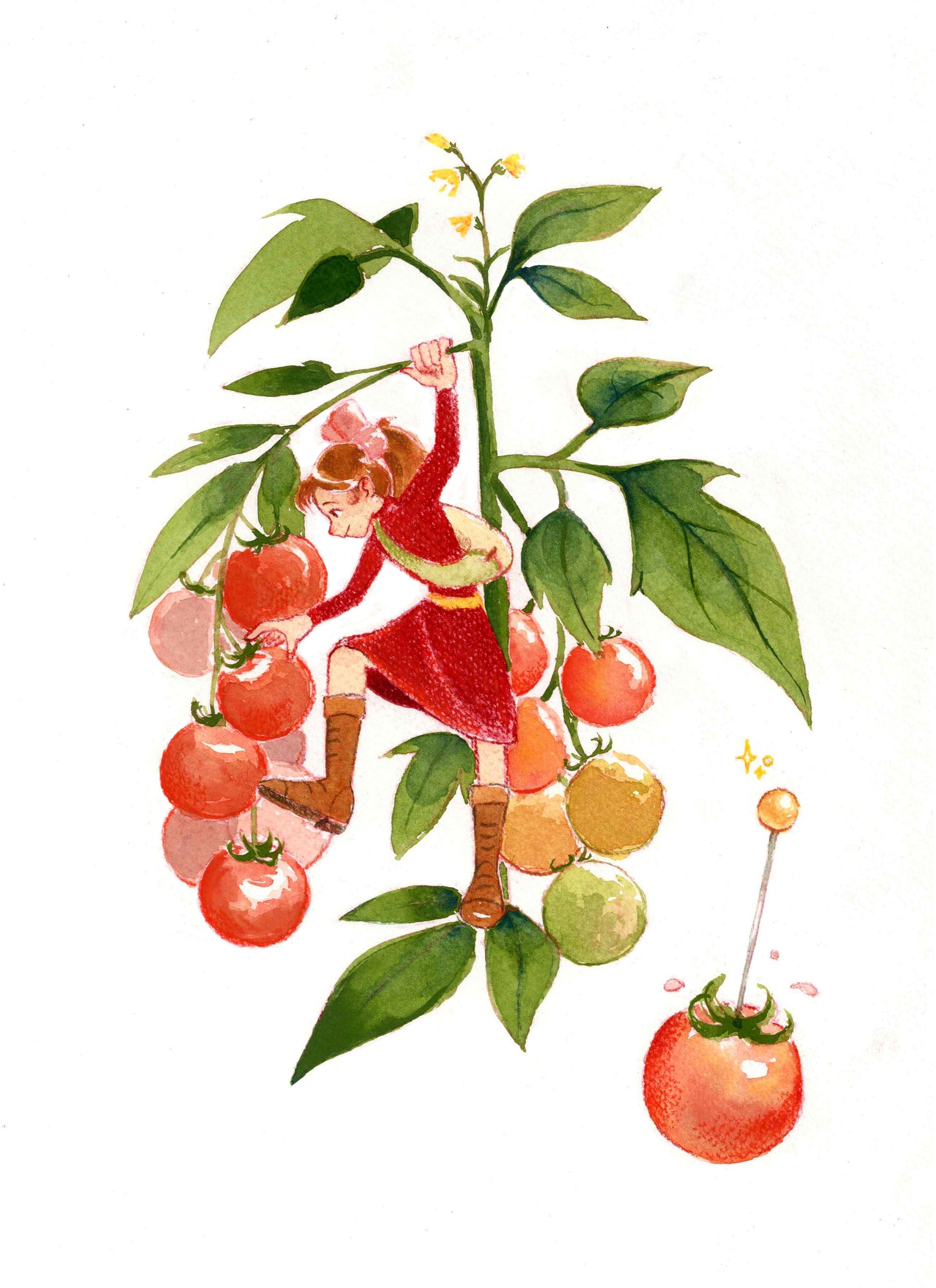 Ghibili Inspired 5x7 Watercolor Postcard Print