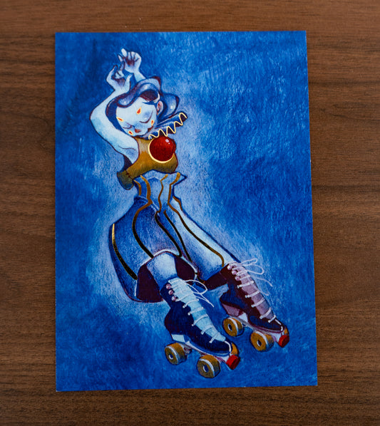 5x7 Gold Foil Dreamy Clown Print