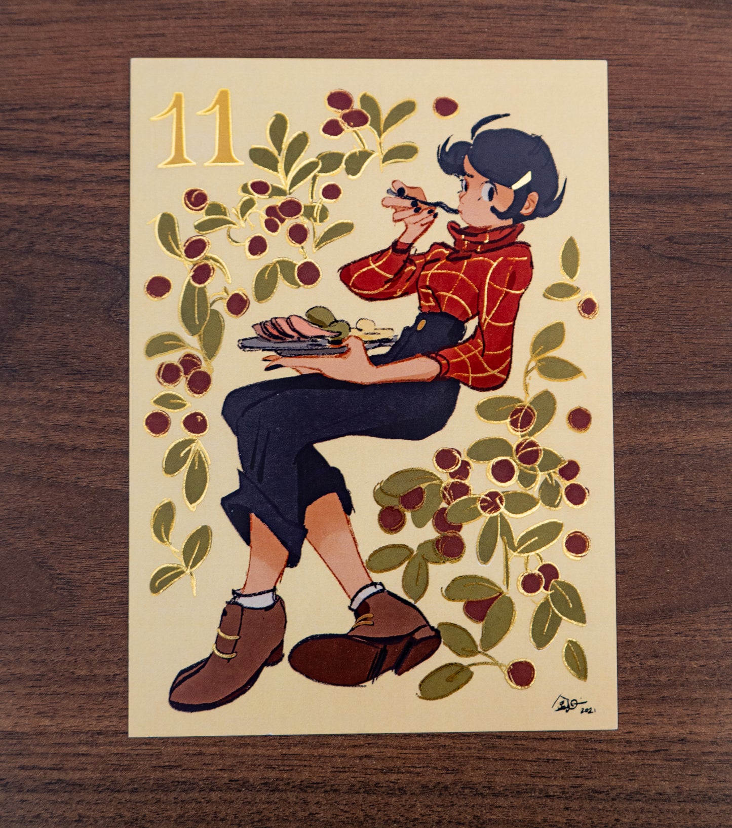 5x7 Thanksgiving Holiday Foil Print