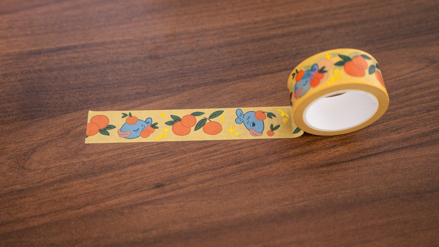 Gold Foil Fruit Fish Washi Tape