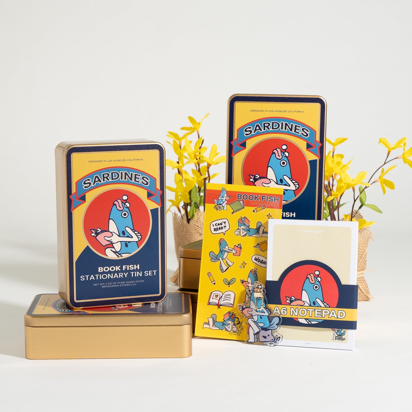 Book Fish "Stationary" Tin Set