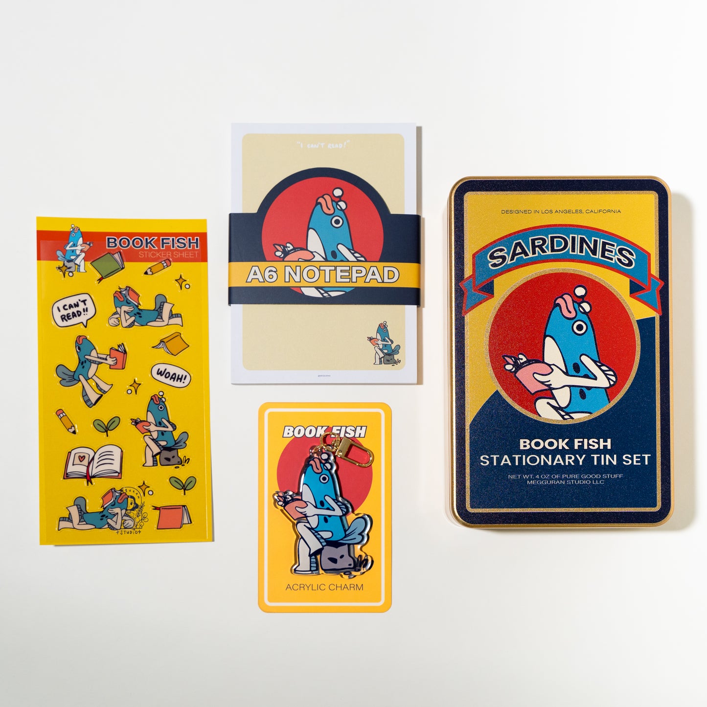 Book Fish "Stationary" Tin Set